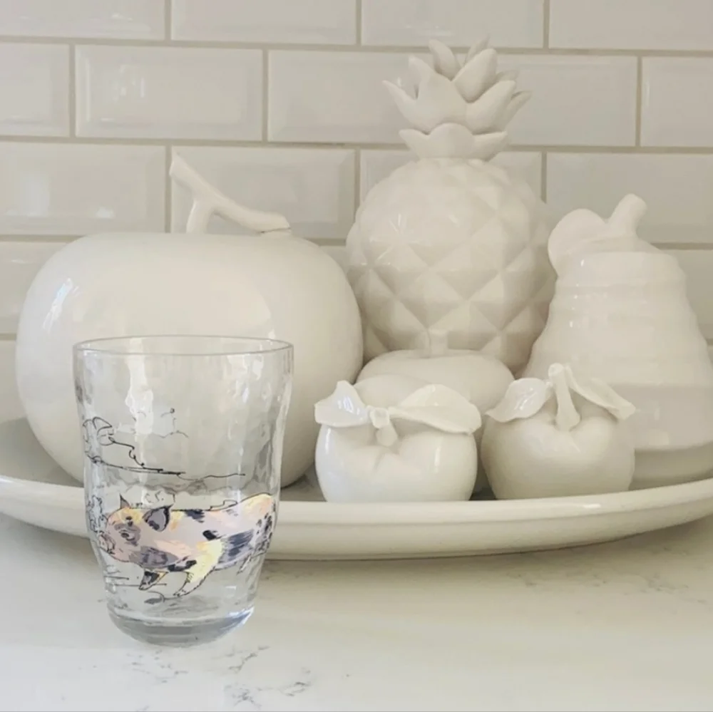 Anthropologie Genevieve Pig Juice Glass